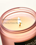 M&SENSE Sandalwood Rose Scented Candle 7.05oz 50 Hours Long Lasting Burn Natural Soy Wax Strong Scented Candle for Home, 2 Wick Home Fragrance Slow Burning Housewarming Gifts for Men Women