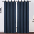 Navy Blue Thermal Blackout Curtains/52 x 108 Inch/Set of 2 Panels Room by Lemomo