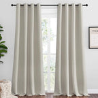NICETOWN Natural Room Darkening Curtains 102" Long by NICETOWN