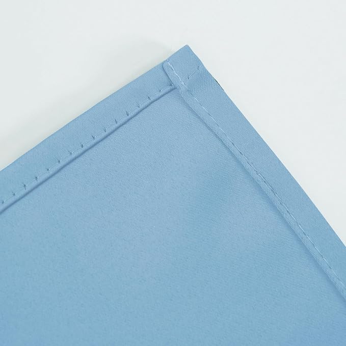 Blackout Curtains 52 x 90 Inch Long Sky Blue Curtains Set of 2 Panels Room - Image 7