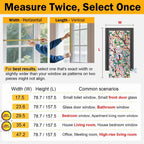 Rainbow Window Privacy Film Decorative, 3D Decals Stained Glass Clings, Static Cling Sticker, Suncatcher Windows Cover Tint for Home, 23.6 Inch x 78.7 Inch