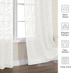Furman Ivory Sheer Curtains 96 inches Long - Image 3