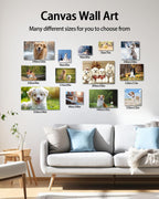 AbcCustomize Canvas Prints with Your Photos，Custom Canvas Wall Art for Bedroom, Living Room, Farmhouse Decor，Personalized Gifts Canvas Prints for Family，Friend，Lover，Pet