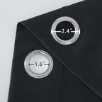 Black Blackout Curtains 66 x 63 Inch Length/Set of 2 Curtain Panels/Thermal - Image 5