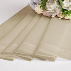 Chyhomenyc Taupe Sheer Curtains 54 Inch Long 2 Panels, Light Filtering Rod - Image 7