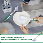 Hsei 20 Pcs Green Kitchen Scrub Dish Brush Bulk with 11 Inch Anti Slip Handle Cleaning Dish Scrubber with Stiff Bristles Washing Scrub Brushes for Housekeeping for Pots and Pans, Kitchen Sink