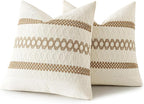 MIULEE Set of 2 Neutral Boho Decorative Pillow Covers 18x18 Inch | Farmhouse - Image 8