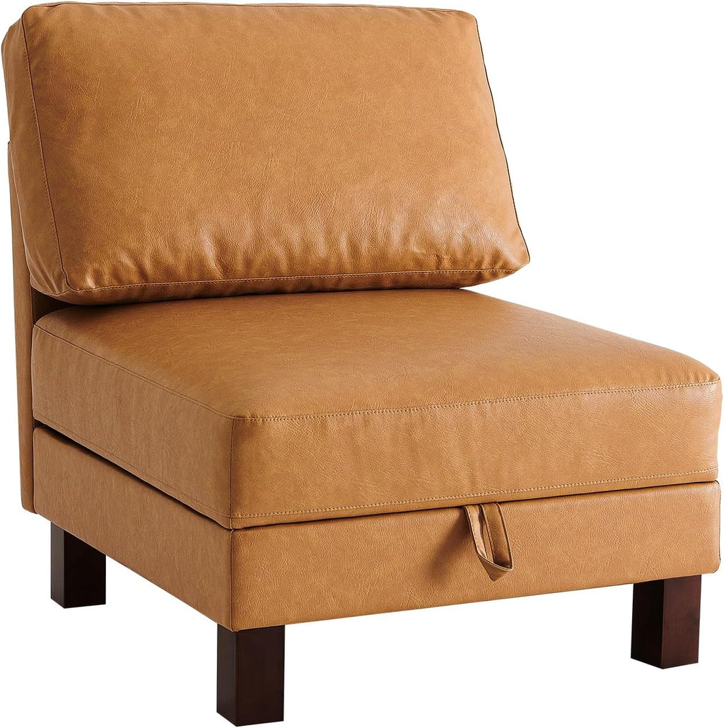Faux Leather Modular Sofa, Module A