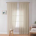 Taupe Sheer Curtains 84 inches Long - Image 2