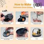 Halloween Snow Globes Making Kit - Make Your Own Snow Globes, Halloween Crafts for DIY Water Globes, Halloween Activities and Gift, Halloween Decorations for Home(6 Packs)