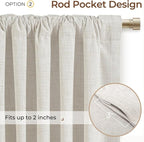 INOVADAY Extra Wide 100% Blackout Linen Curtains - Image 4