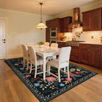6x9 Area Rug, Floral Rugs for Living Room, Stain-Resistant Washable Bedroom Rug - Image 3