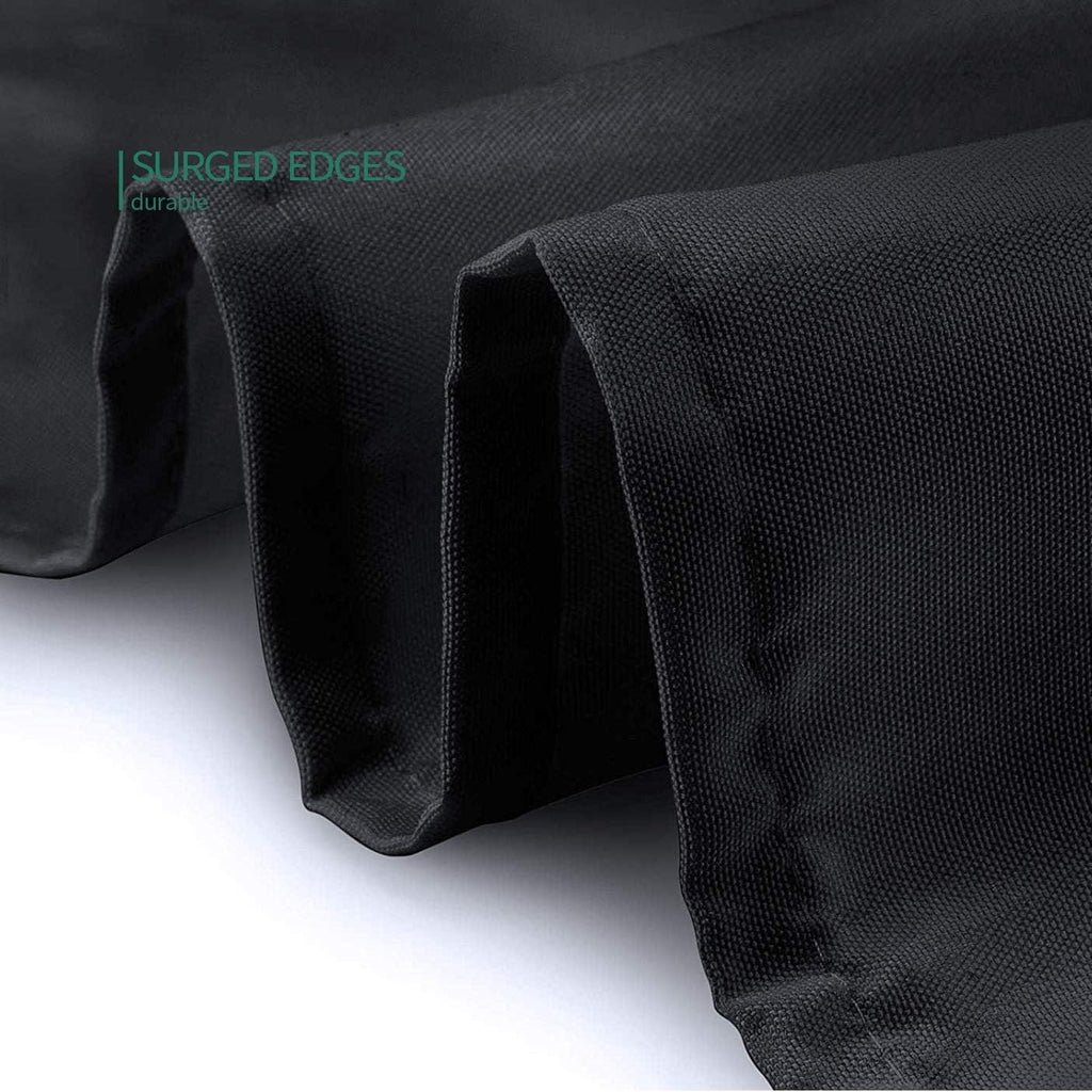 Surmente 132 inch Round Tablecloths -10 Pack Black Round Table Cloths, Polyester Fabric Table Covers for Wedding, Party, Banquet, or Restaurant
