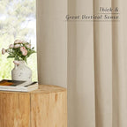 NICETOWN Rustic Linen 96 inch Long Curtains - Image 6