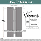 Yakamok Room Darkening Curtains 52x72 inch Length Stone Blue-Living Room | 2 - Image 8
