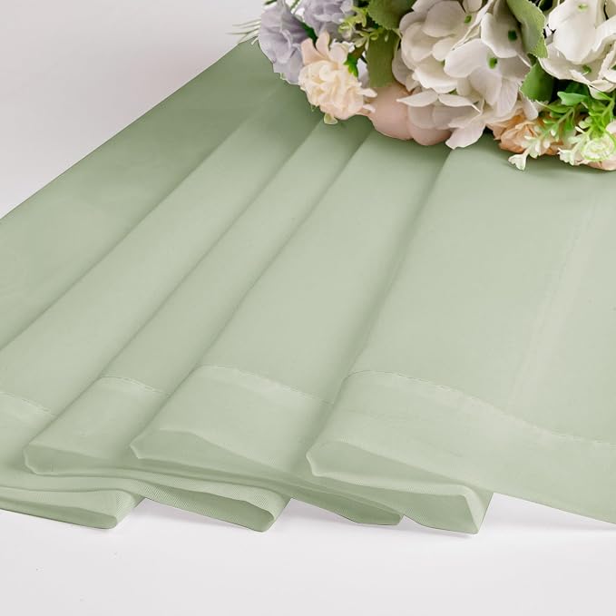 Sheer Curtain 96 Inch Long 2 Panels Set, Light Filtering Clear Rod Pocket Soft - Image 6