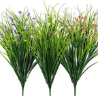 Melorca&Guilla Artificial Plants Outdoor 3PCS 23“ Fake Tall Grass,Faux Grass Plant,Artificial Grass Greenery Shrubs Bushes for Garden Porch Window Box Shop Office Home Décor