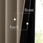 NICETOWN 100% Blackout Tan Curtains 96 inch Long, Grommet Thermal Insulated - Image 4