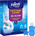 Toilet Gel Stamp - 8 Packs Toilet Bowl Cleaner Gel with Automatic Click, Freshener for Toilet Maintenance, 3.4oz, 6 Month Supply (Ocean)