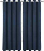 Blackout Curtains 66 x 84 inch/Navy Blue Curtains Set of 2 Panels/Thermal - Image 2