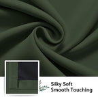 SimpleHome Greyish Green 100% Blackout Curtains Room Darken Living Room 63L | - Image 7