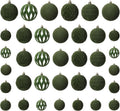 36pcs Velvet Ornaments for Christmas Trees, Flocked Christmas Balls Sets Assortment for Xmas Tree Holiday Decor