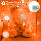 Halloween Fall Decorations Orange Fairy String Lights Indoor, Battery Operated with Timer, 2 Pack Total 33FT 100 Led Mini Battery Powered Twinkle Mason Jar Waterproof Firefly Lights DIY Party