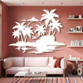 Palm Tree Metal Wall Decor,Palm Tree Metal Wall Art,Metal Palm Tree,Metal Palm Tree Wall Decor,Tropical Metal Wall Art,Beach Wall Decort,Metal Wall Decor (style 2,white,31 L" x 25 W" / 80 x 63 cm)