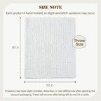 Carriediosa Chunky Knit Throw Blanket 50" X 60", 100% Hand Made Large Chenille Loop Yarn Soft Fluffy Throws for Couch Sofa Bed, Big Crochet Cozy Heavy Thick Cable Woven Blankets, Snow White