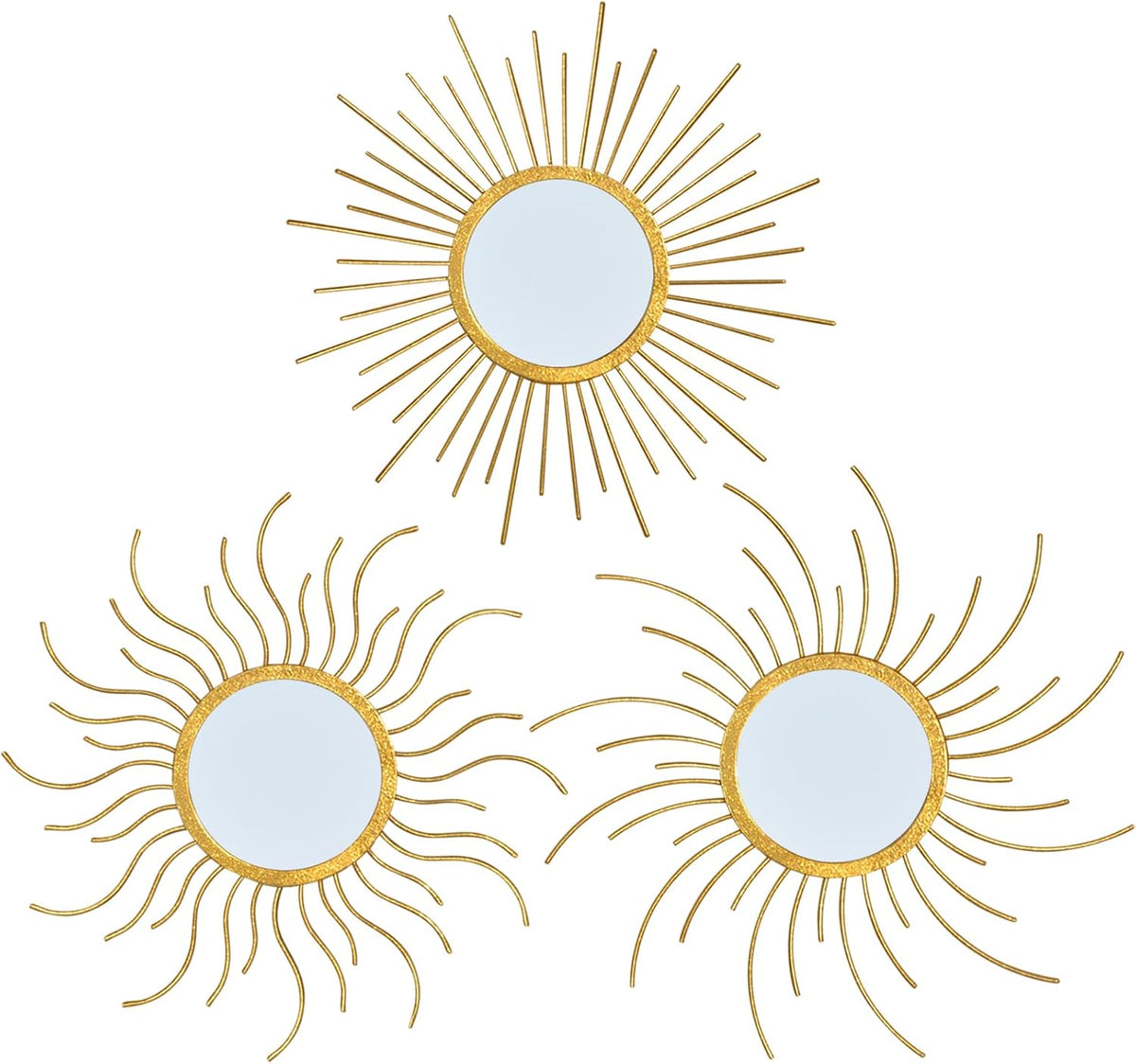 Mirror Decor Sunburst Mirrors Metal Sun Mirror Wall Decor Wall Mirror Home Decorative Wall Art for Living Room Bedroom Entryway