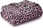 BEDELITE Fleece Blanket Soft Plush Twin Size Blanket Pink Leopard 60"x80" | - Image 8