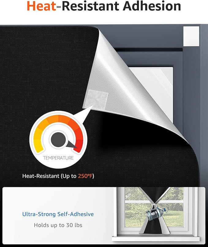 Blackout Curtains 42"x72" Portable No Drill Black Out Window Cover | 100% - Image 3