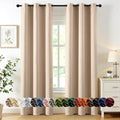 MIULEE Blackout Curtains for Bedroom 2 Panels 40 x 72 Inch Long Beige | Thermal by MIULEE