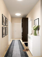 34 Ft Gray Extra Long Hallway Runner Rug, Non Slip Washable, Pet Friendly | - Image 3