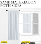 NICETOWN Greyish White Bedroom Curtain Panels - Image 6