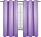 Lavender Blackout Curtains 42 x 63 Inch Length/Set of 2 Curtain Panels/Thermal - Image 2
