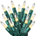 PREXTEX 100 Count Clear Christmas Lights - 20 ft Ultra Bright String Lights with Green Wire for Indoor and Outdoor Use, Christmas Trees, Holidays, Patios and Garden