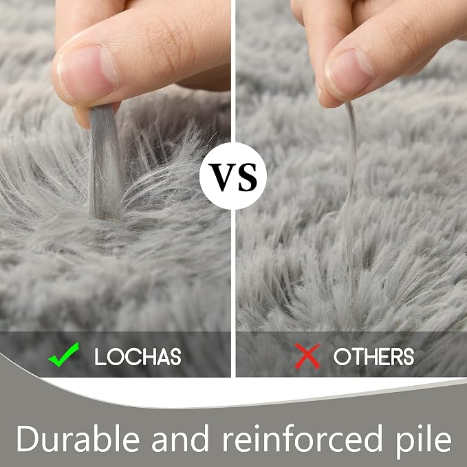 LOCHAS 4x6 Area Rugs Fluffy Living Room Carpets - Image 8