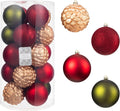 Every Day is Christmas 20ct Shatterproof Christmas Ornaments, 3.6" Plastic Christmas Balls Decoration