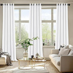 MIULEE Blackout Curtains for Bedroom 2 Panels 40 x 96 Inch Long Pure White | - Image 6