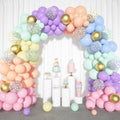 Amandir 164PCS Pastel Balloon Garland Kit, Rainbow Easter Unicorn Balloon Arch, Colorful Gold Confetti Balloons for Pastel Easter Baby Shower Wedding Ice Cream Mermaid Party Decorations Supplies