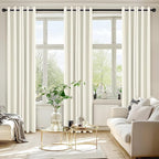 MIULEE Blackout Curtains for Bedroom 2 Panels 40 x 84 Inch Long Cream | Thermal - Image 6