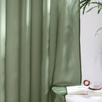 NICETOWN Voile Sheer Forest Green Curtains - Image 5