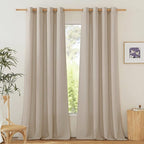 NICETOWN Rustic Linen 102 inch Long Curtains by NICETOWN