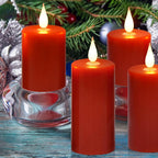 Flameless battery Operated LED candles 3D wick with10 key button remote control 24-hour timer Set of 9 electric flickering pillar real wax ApplyTo Party, Wedding,Dinner，gift and Home Decoration