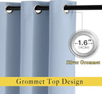 NICETOWN Vintage Blue Blackout Curtains 108 inches Long - Image 2
