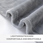 Grey Fleece Plush Throw Blanket 108"x90"for Couch Sofa Fuzzy Cozy Flannel | - Image 5