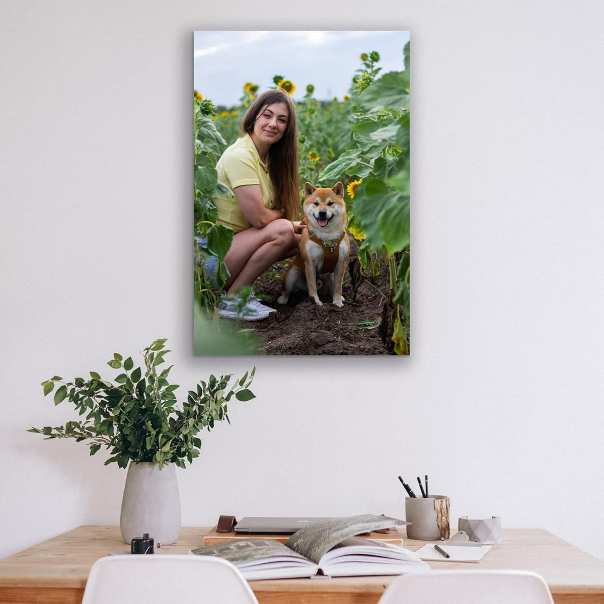 Custom Canvas Prints with Your Photos Custom Wall Art Personalized Canvas Pictures for Pet/Family Gifts for Mom/Men/Women (12'' W x 12'' H)