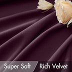 MIULEE Dark Purple Velvet Curtains 52x84 inches Luxury Blackout Curtains | - Image 4