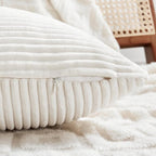 Fancy Homi 2 Packs Cream White Lumbar Decorative Throw Pillow Covers 14x22 Inch - Image 3
